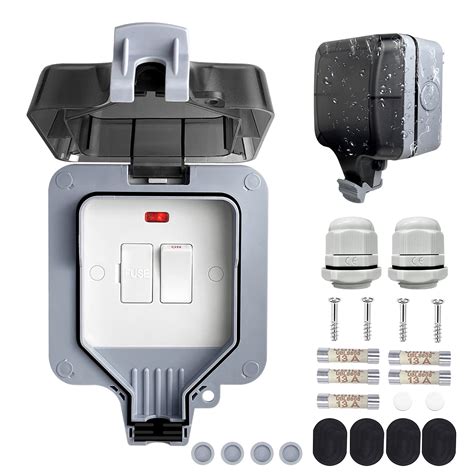 electric spur box|switched fused spur with socket.